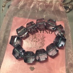 Tarina Tarantino blue lucite bracelet